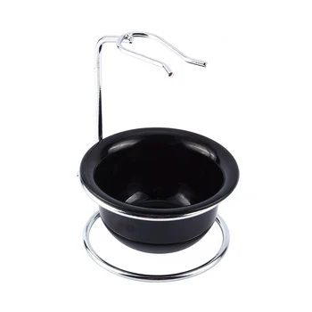 

Durable Black Shaving Bowl Stainless Steel Men Shaving Brush Stand Razor Holder Portable Razor Beard Clean Shaver Kit Beauty Set