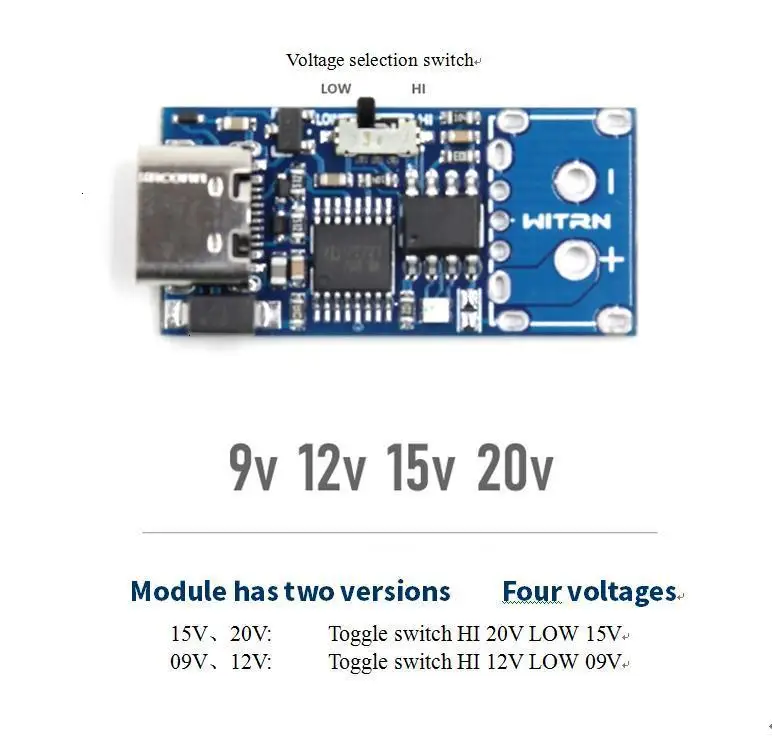 PD decoy module PD23.0 to DC activation aging measurement factory QC4.0 charge notebook 9V 12V 15V 20V