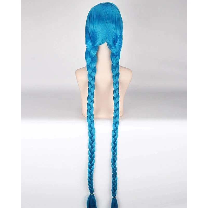 HAIRJOY ??ڽ Lol Jinx 100cm  Ķ  극̵ ҷ ִϸ̼ ǻ   ռ Ӹī