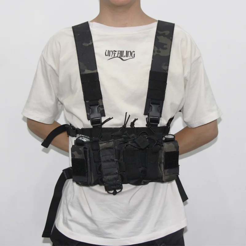 

Tactical Vest Military Chest Rig Plate Carrier Defense Vest With Magazine Pouches Paintball Shoulder Strap Hunting Airsoft Vest