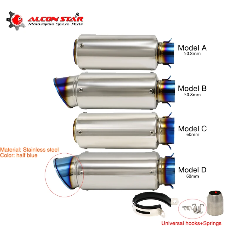 Alconstar-51MM 60 мм Универсальный мотоцикл SC GP гоночный проект глушитель выхлопной