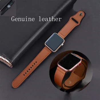 

Watchbands for apple watch band Genuine leather loop 42 38mm watchband for iwatch 44mm 40mm 5/4/3/2/1 bracelet accessories strap