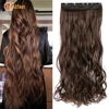 MEIFAN Synthetic Long Straight/Curly Clip in One Piece Synthetic Hair  Extension Hairpiece for Women 5-Clips Natural False Hair ► Photo 2/5