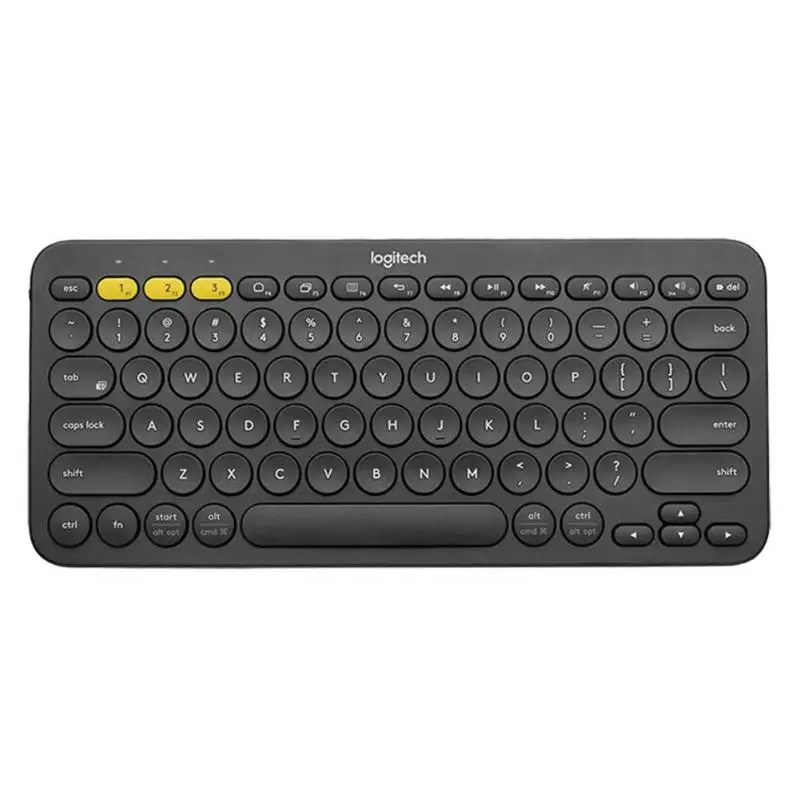 Оригинальная Беспроводная Клавиатура logitech K380 с несколькими устройствами, Bluetooth, для Windows Mac, хромированная ОС, Android, iPhone, iPad - Цвет: black