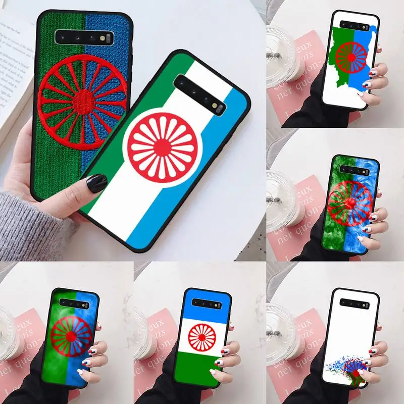 Цыганский Романи флаг рома чехол для телефона Samsung S6 S7 edge S8 S9 S10 e plus A10 A50 A70 note8 J7 2017 |