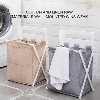 

Foldable Laundry Basket Organizer Moisture-Proof Laundry Hamper Sorter Detachable Dirty Clothes Storage Bag Wall Mountable Other