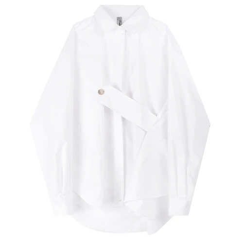 C895 white Мужская винтажная мода уличная хип хоп вечерние платья рубашка сценическая одежда мужская с длинным рукавом Кнопка дизайн свободная повседневная рубашка - Цвет: C895 white