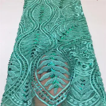 

French Net Laces Fabrics High Quality Tulle Fabric Lace Trimmings Embroidered Fabric Handmade Beaded Fabric For Sewing