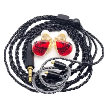 

In-ear Headphones Diy Custom Resin Mmcx Circle Iron Subwoofer Mobile Music Headphones + Headphone Cable Wireless QZX-A1 Earphone