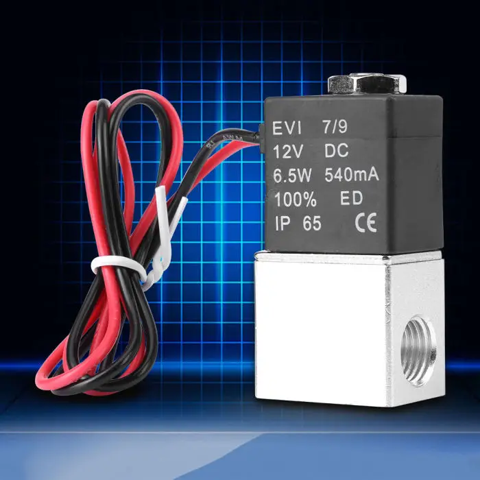 DC12V/DC24V 2 способа нормально закрытый электрический соленоидный воздушный клапан JS22