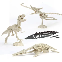 Dig kit quebrar aberto dinossauro original bonito t. Rex pteranodon pliosaurus modelos arqueologia ciência aprendizagem & educação brinquedos