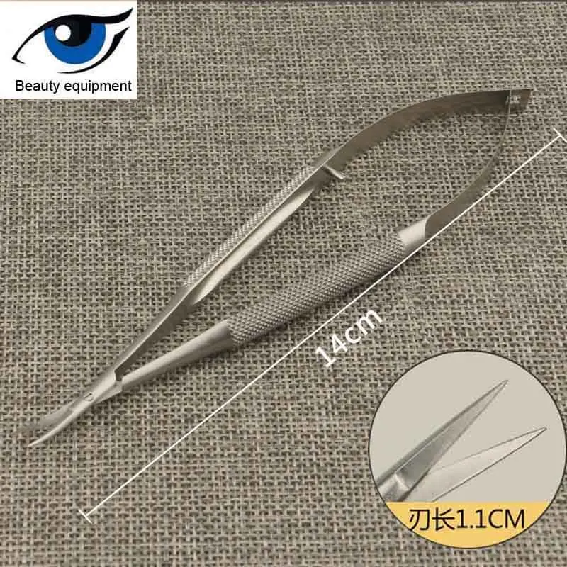 Ophthalmology microsurgery round handle ophthalmic scissors corneal scissors suture removal open eye double eyelid surgery sciss