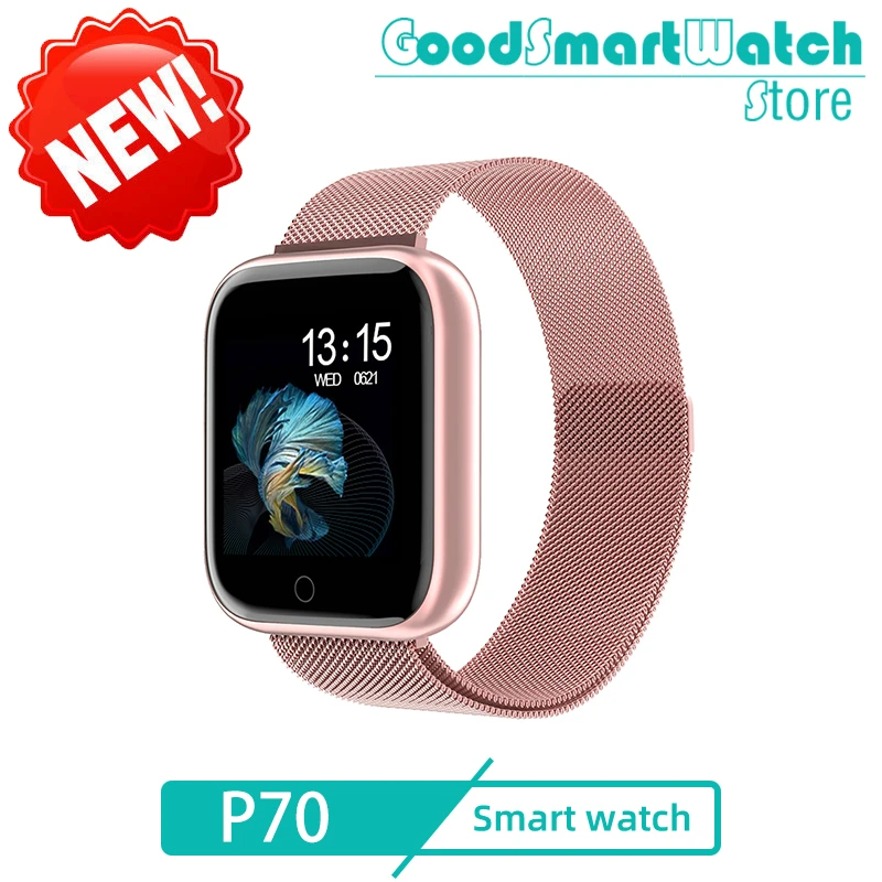 2020 женские водонепроницаемые умные часы P70 P68 Plus Bluetooth для Apple Android Xiaomi монитор