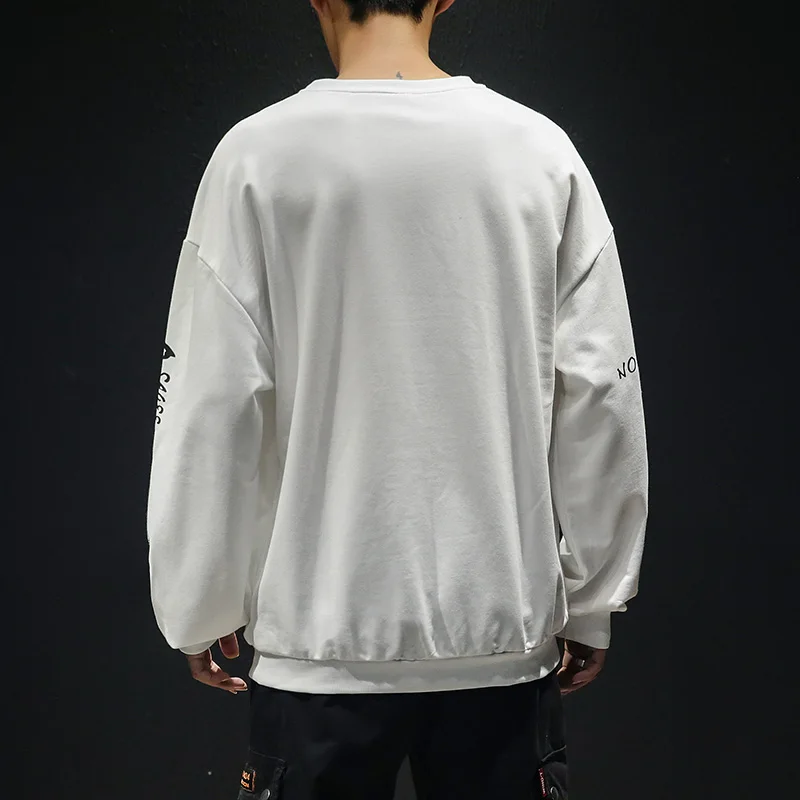 

Letter Print Smile Face Wave Printed Fleece Hoodies Harajuku Oversized Patchwork Print Male Sweatshirt Fashion Hip Hop Hooded