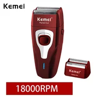 Kemei Electric Cordless Shaver Perfect Perrect Cut Twin Men Razor Floating Blade with Pop-up Trimmer Blade Rechargeable KM-1123 1