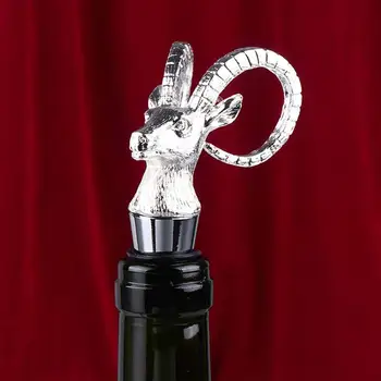 

2pcs Novel Alloy Wine Red Stoppers Decorative Wine Stoppers Wine Corks (Silver)