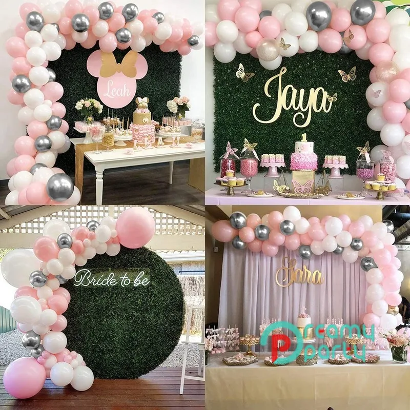 Украшение на воздушный шар украшения для дня рождения вечеринки девочек Розовый