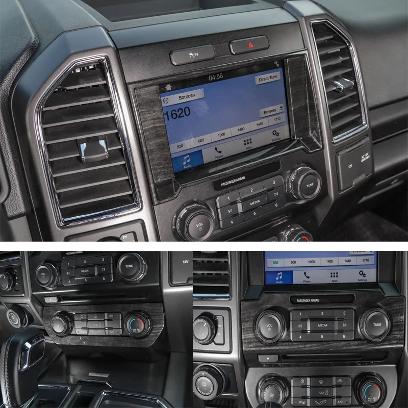 4 шт./компл. внутренняя отделка автомобиля аксессуары для Ford F150+ gps кондиционер объем аварийного света Панель рамка автомобиля Стайлинг