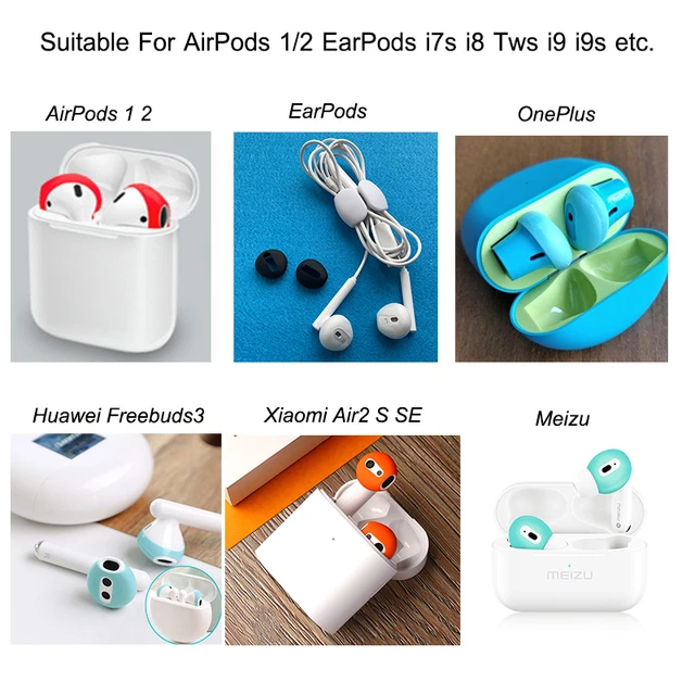 2 Almohadillas de silicona para Auriculares para Apple AirPods / EarPo