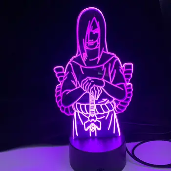 

Orochimaru Acrylic 3d Lamp Anime Nightlight for Kids Bedroom Decor Kids Gift Room Desk 2020 Anime Naruto Led Light Naruto Gift