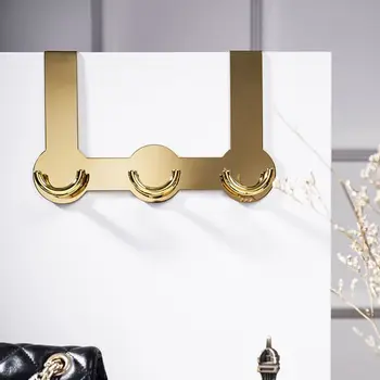 

3 Over The Cabinet Cupboard Door Hanging Hooks Bathroom Kitchen Hanger Organizer