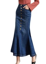 #Special Offers Women elegant Casual High Waist Mermaid Denim Skirts High Street Pockets Button midi skirt All-matched Ankle Length Jeans Skirt #Special Offers Women elegant Casual High Waist Mermaid Denim Skirts High Street Pockets Button midi skirt All-matched Ankle Length Jeans Skirt