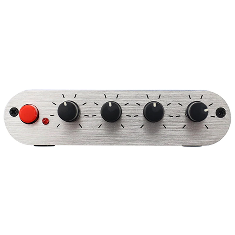 Stereo Mixer 4 Input 1 Output Individually Controls Board DIY Headphones Amplifier Case DC12V