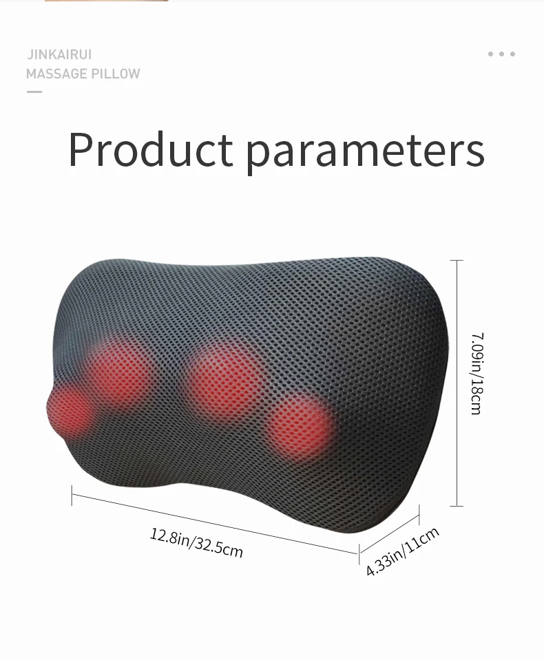 JinKaiRui массаж шеи мульти-положение талии живота разминание Отопление шиацу облегчение боли дома/автомобиля