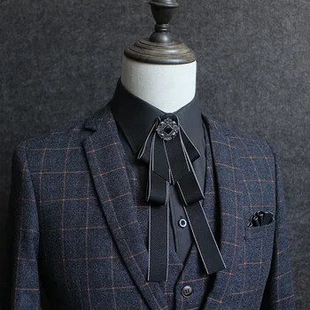 

High-end British Style New Men's Bowtie Korean Rhinestone Bow Ties Banquet Dress Wedding Designer Tie Gifts for Men Accessories