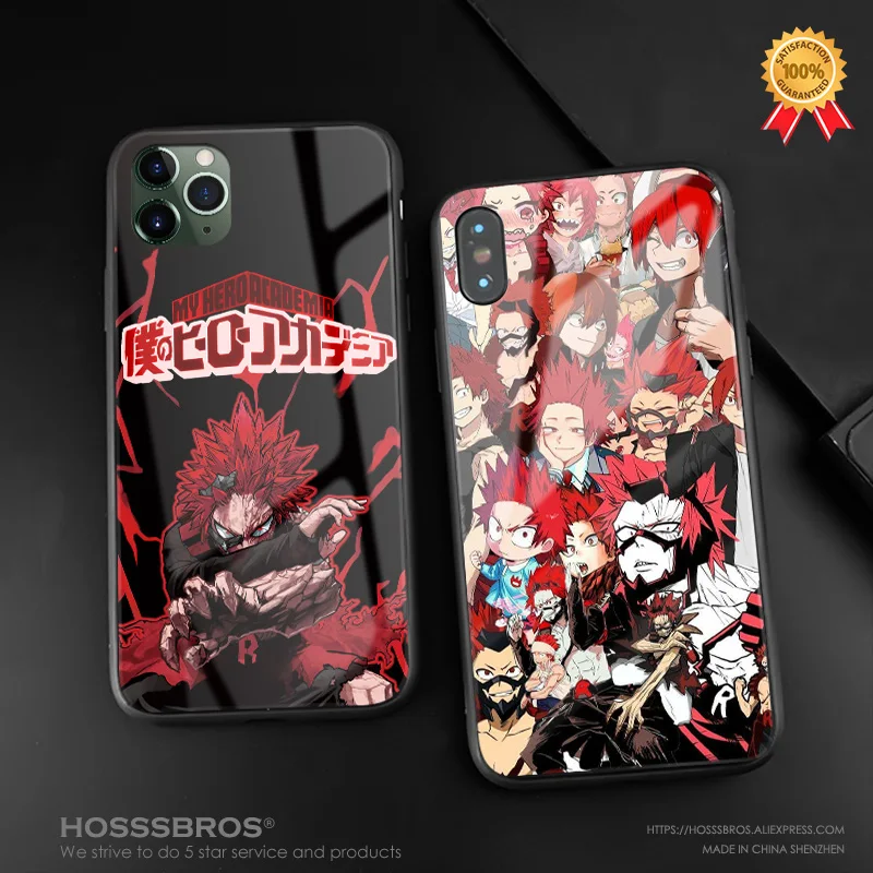 Eijiro Kirishima Boku no Hero мягкий силиконовый стеклянный чехол для телефона iPhone SE 6 6s 7 8 Plus X