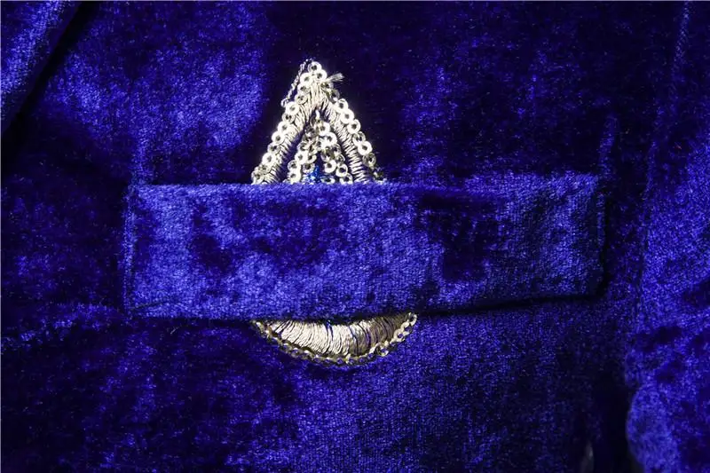 Мужской пиджак, бархатный костюм на одной пуговице, Мужская золотая нить с вышивкой, костюм для мужчин, уникальный роскошный костюм