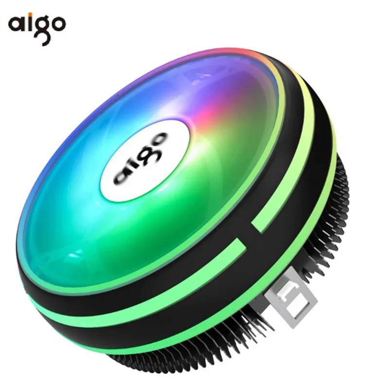 Aigo CPU кулер радиатор Led теплоотвод AMD Intel Silent 3Pin PC Охлаждающий вентилятора