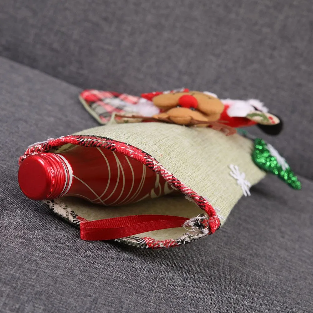 Рождественский носок, Рождественская ткань, конфетный подарок, Рождественский Санта-Клаус, украшения для чулок