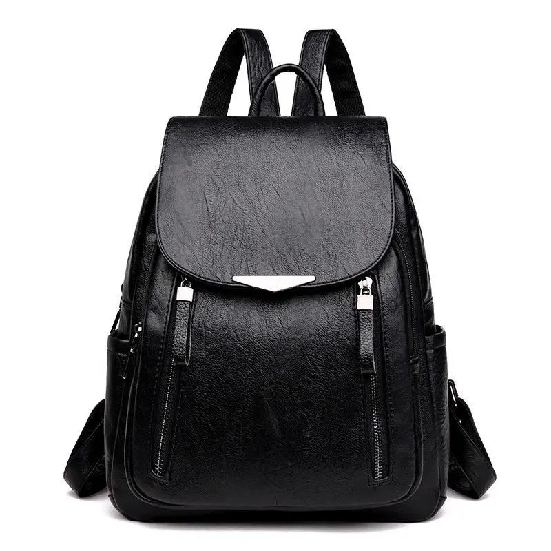

Fashion Shoulder Bag Rucksack Travel Backpack PU Leather Handbag Schoolbag for Girls Women's Bag Female Shoulder Back Mochila