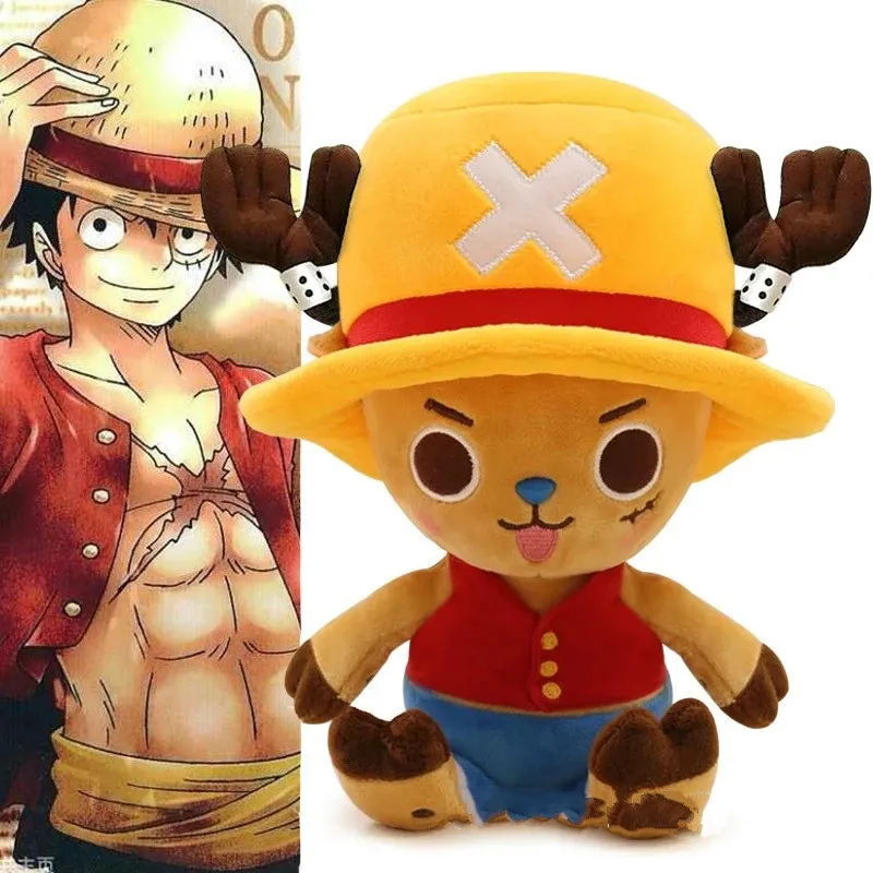 30cm Stuffed One Piece Anime Plush Doll Soft Cotton Pet Cushion Luffy Chopper Cosplay Law Sabo Sanji Toy Natural | Игрушки и хобби