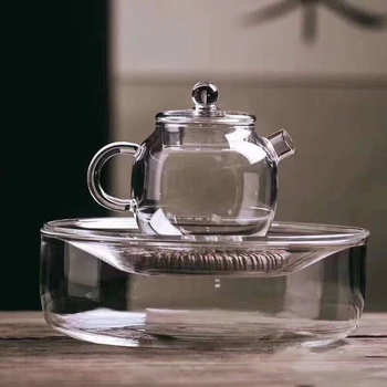 

Japanese Style Tea Maker Teapot Heat-resistant Glass Mini Small Pot Filter Teaset Household High Temperature Flower Teapot 120ML