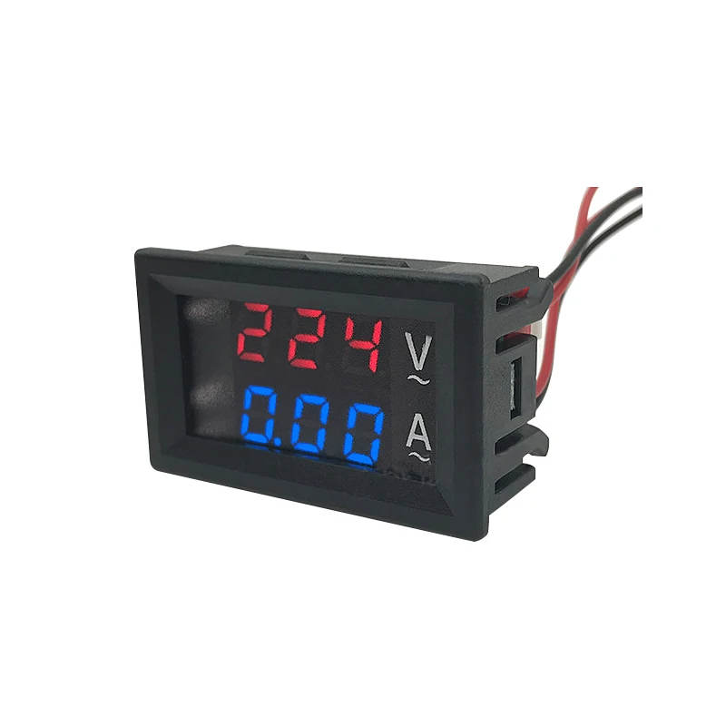 

Ac60-500v 10a/50a/100a Voltmeter Ammeter Dual Display Voltage Detector Red Blue Led Digital Display Circuit Testing Instrument