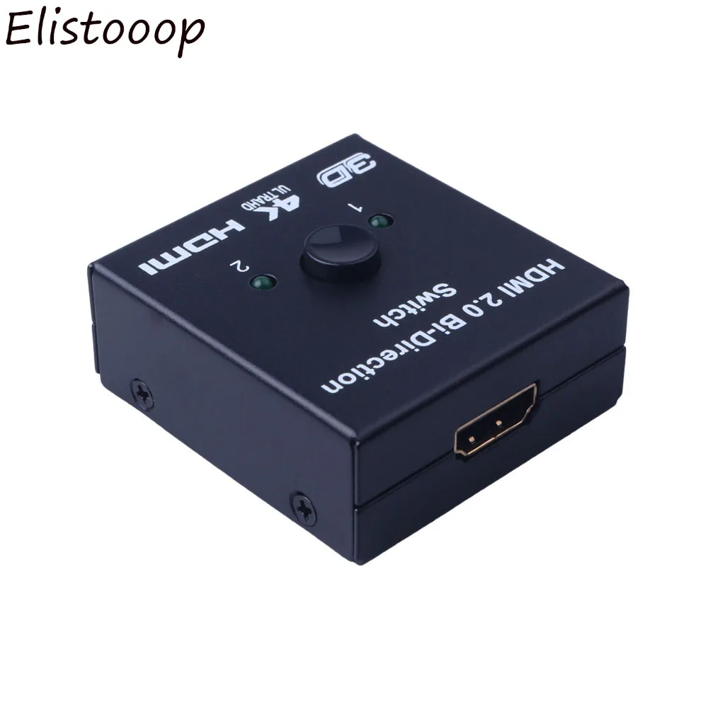 HDMI переключатель 2 порта двунаправленный 1x2/2x1 HDMI разделитель, сплиттер Sup порты Ultra HD 4K 1080P 3D HDR HDCP для PS4 Xbox HDTV