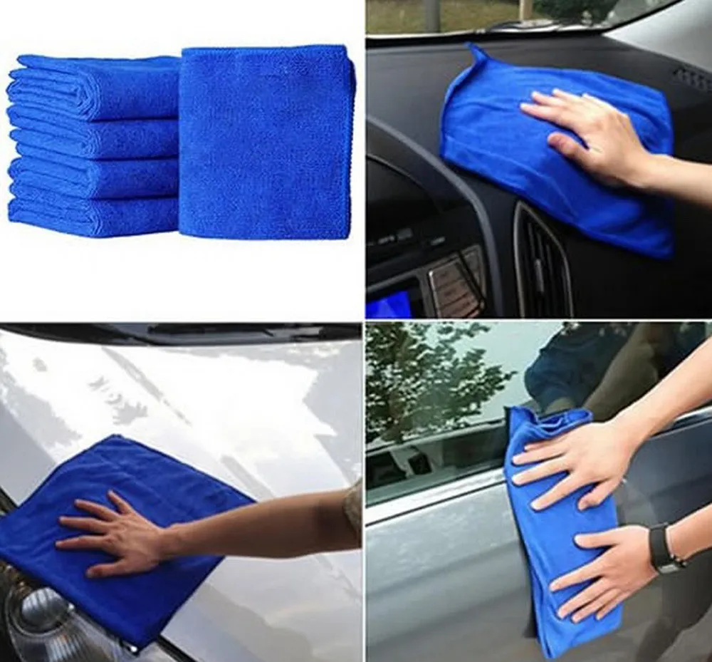 1 шт./компл. чистящие салфетки из микрофибры Авто мягкой ткани для удаления остатков крема для мытья Полотенца Duster синий мягкие абсорбирующие тряпка для мытья автомобиля Авто 30*30 см# YL1