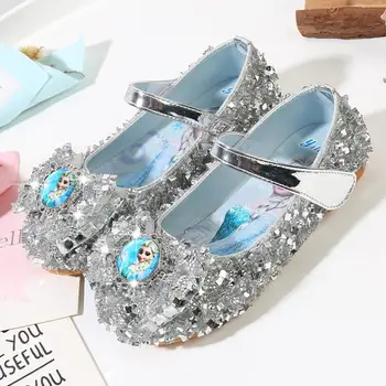 

Girls Leather Shoes For Baby Diamond Elsa Princess Shoes Girls Autumn Spring Rubber Party For Children Size 23-36