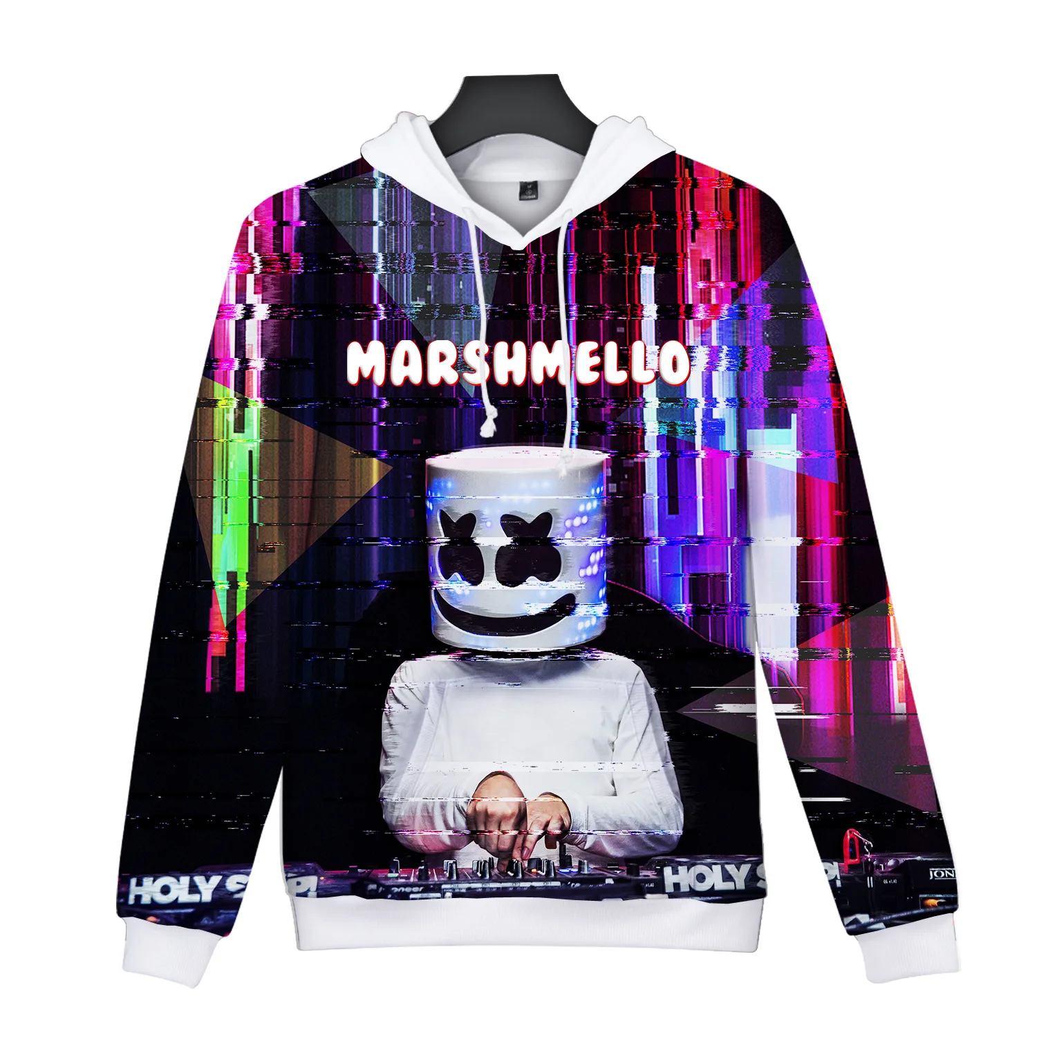 Горячая Sales-3D полноцветная Толстовка Marshmello хлопок конфеты цифровой печати Толстовка Осенняя одежда