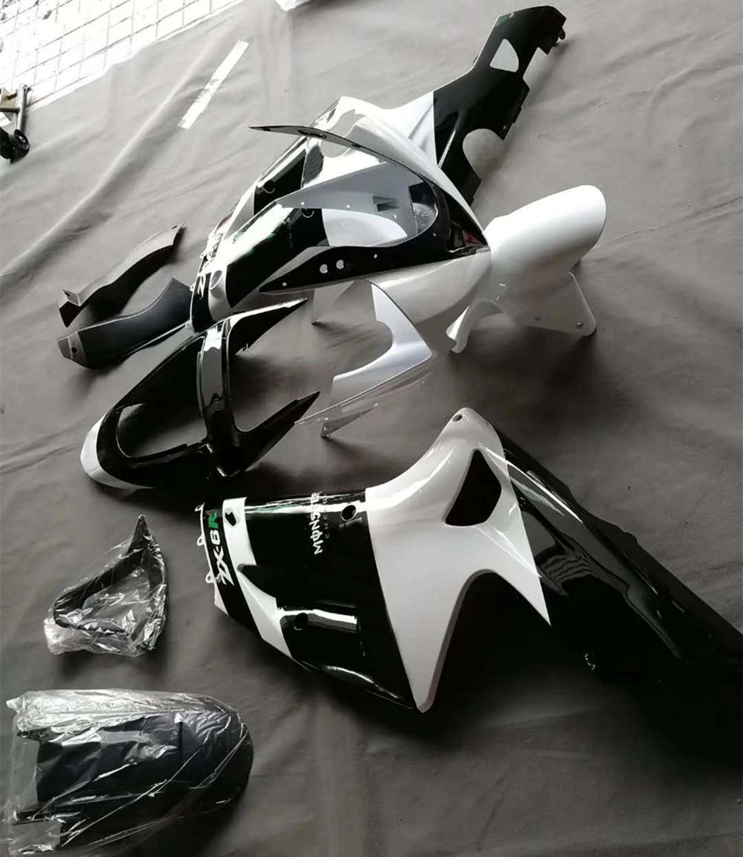 ZX6R ZX636 03 04 обтекатель корпус Рабочая рамка Крышка бака боковая панель гвардии