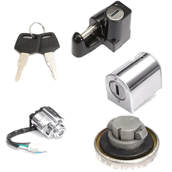 

Replacement for Shadow VLX/VT 400/600/750 Aluminum Ignition Gas Cap Helmet Steering Lock Set