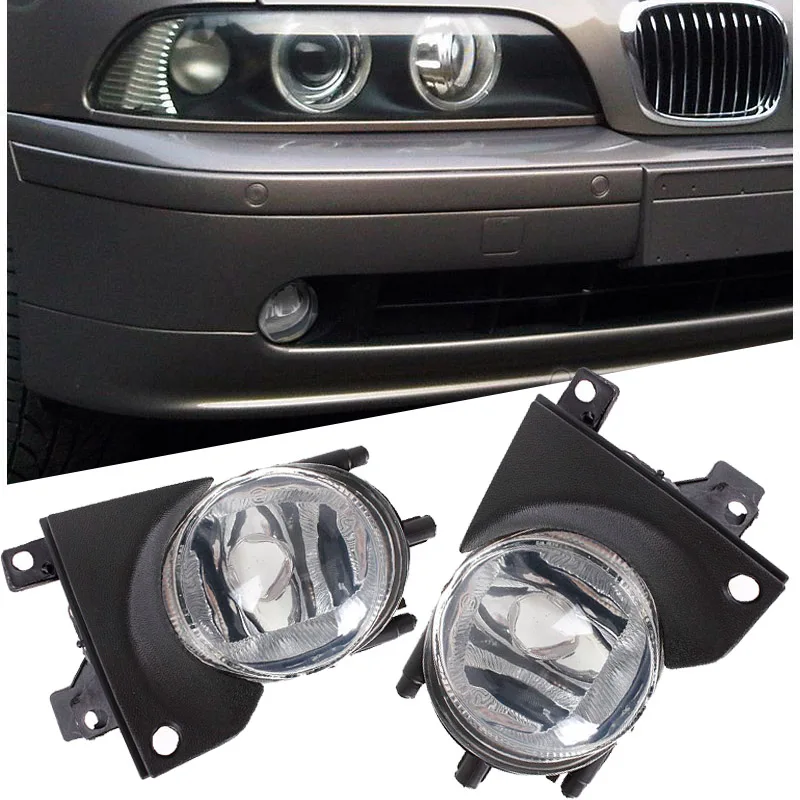 Пара для 2001 2003 BMW E39 передний бампер OEM Замена прозрачные Противотуманные фары