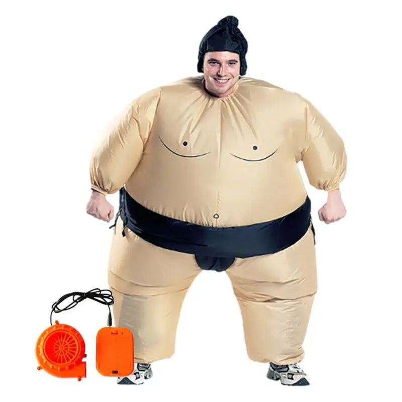 Sumo Wrestler Costume Inflatable Suit Blow Up Outfit Cosplay Party Dress for Kid and Adult 2