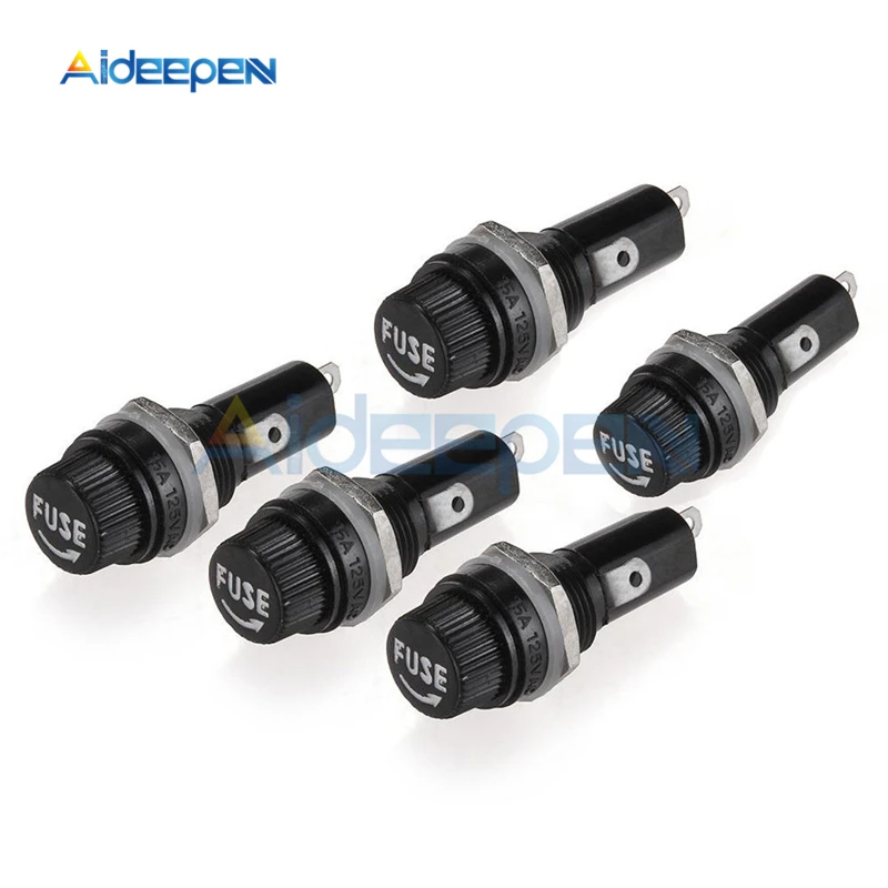10Pcs/lot 5x20mm Fuse Holders 10A 250V AC 15A 125V AC for 5*20MM Insurance Panel fuse holder,fuse adapter holder,car fuse holder,solar pv fuse holders
