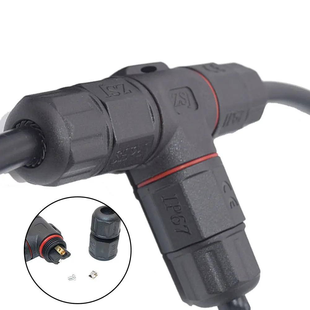 

Cable Gland Waterproof Sleeve Adapter Screw For LED Light Sealed Terminal Wire Electrical Garden Junction Box Connector T Shape