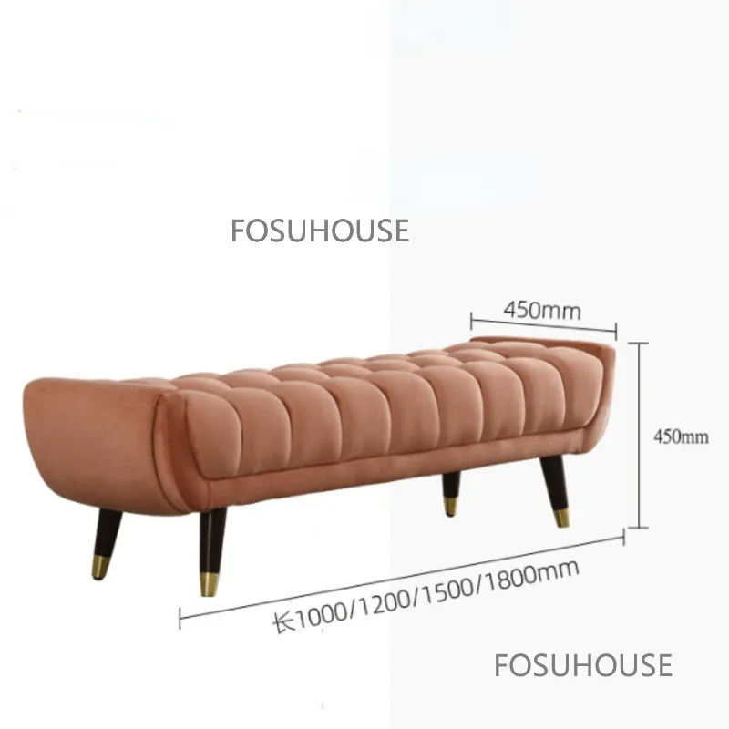 Nordic Sofa Stool Cloakroom Living Room Bench Clothing Store Shoe Changing Stool Bed End Sofa Cushion