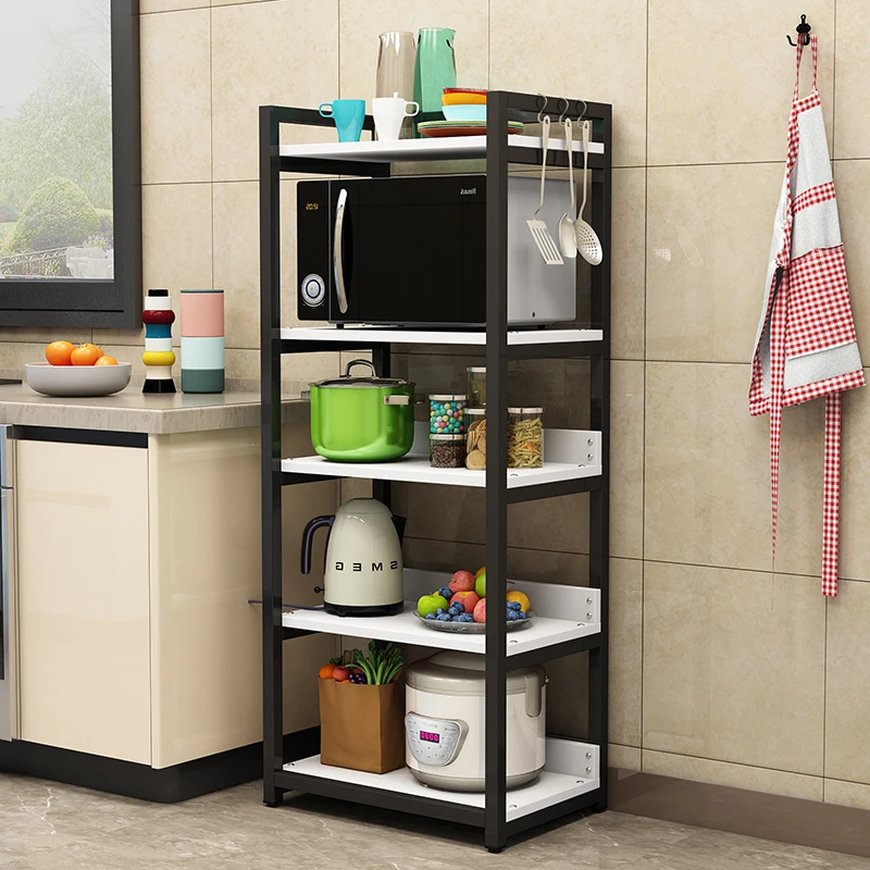Kitchen Microwave Racks Wrought Iron Floor Multi-layer Storage Kitchen Microwave Racks Wrought Iron Floor Multi-layer Storage