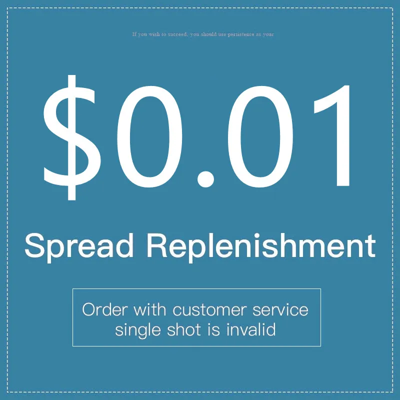 

Spread replenishment / Order with customer service, single order is invalid